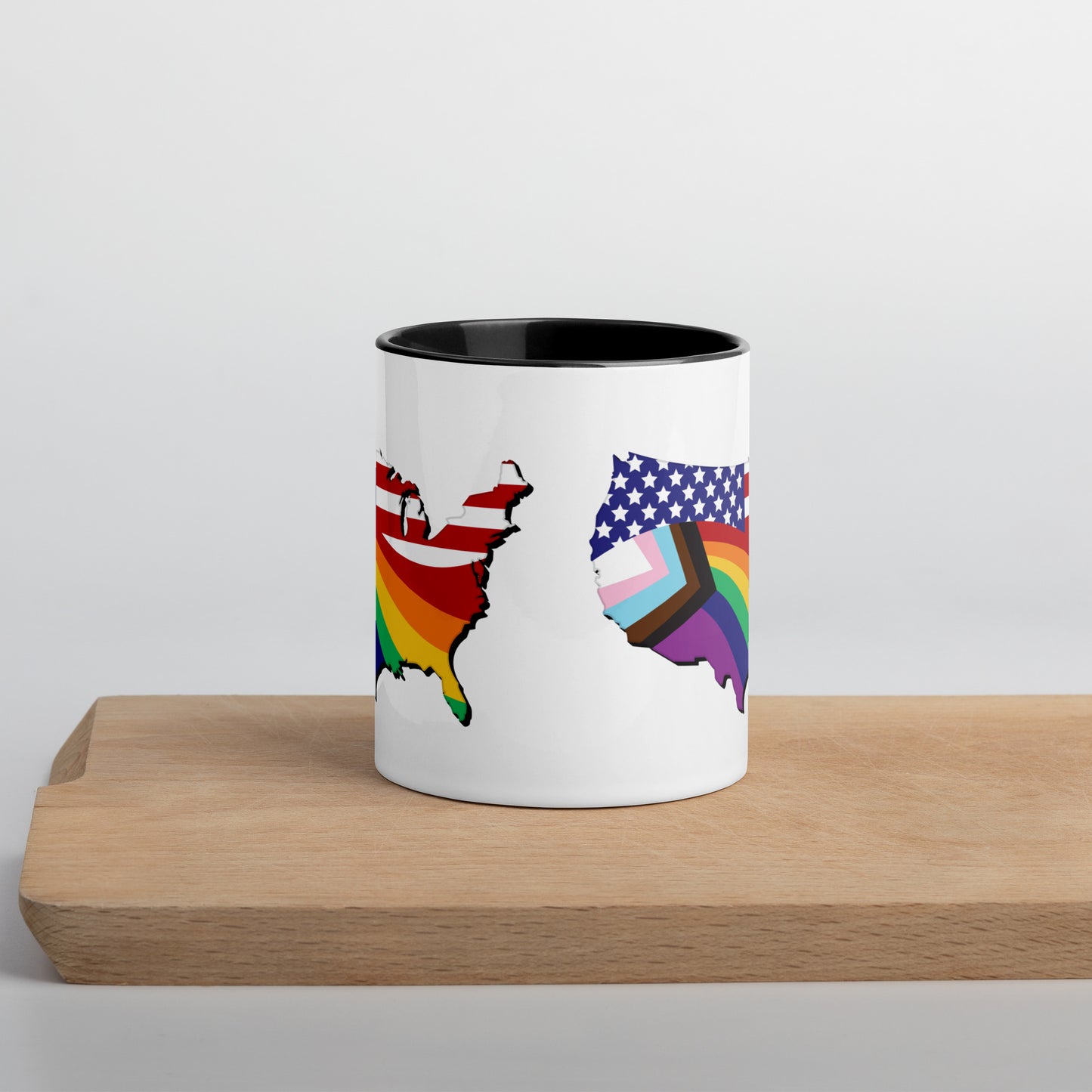 US Map Old Glory Pride - Mug - Supporting Equal Rights for All Americans Mugs Woke American Apparel