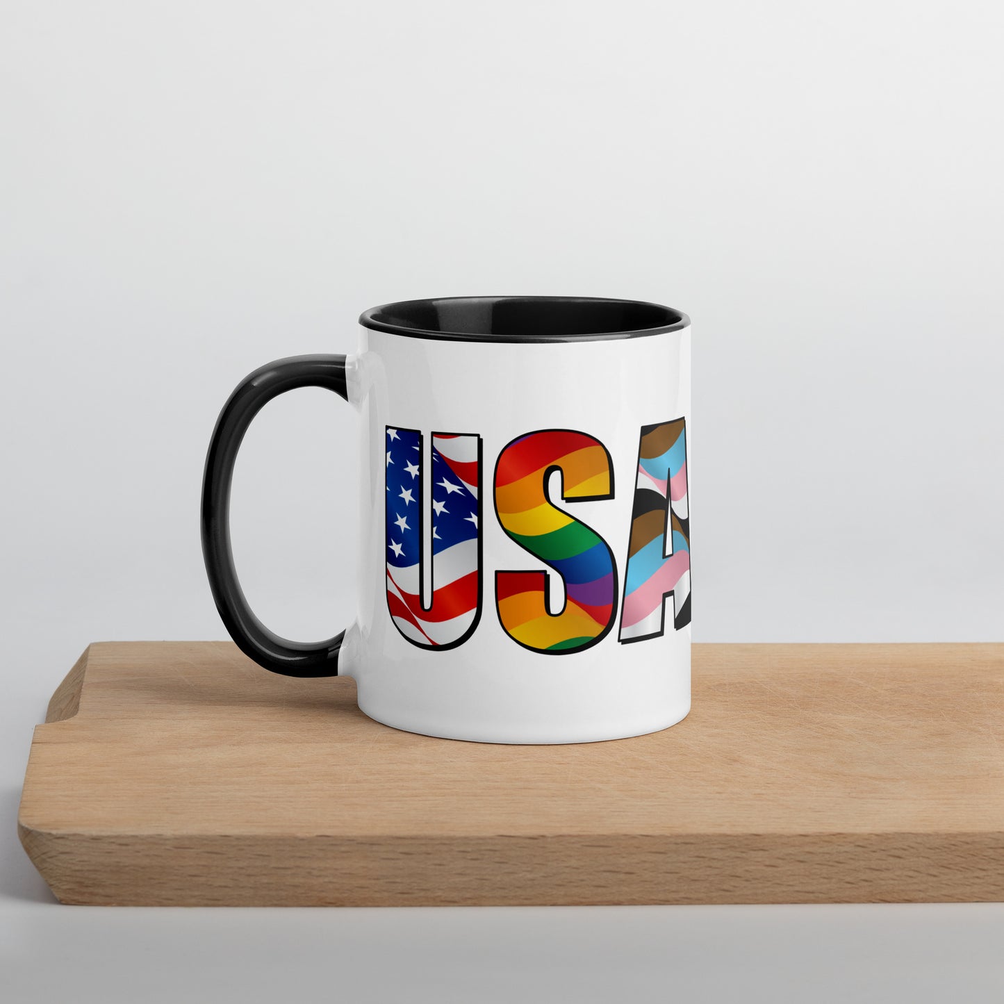 USA Pride - Mug - Supporting Equal Rights for All Americans Mugs Woke American Apparel