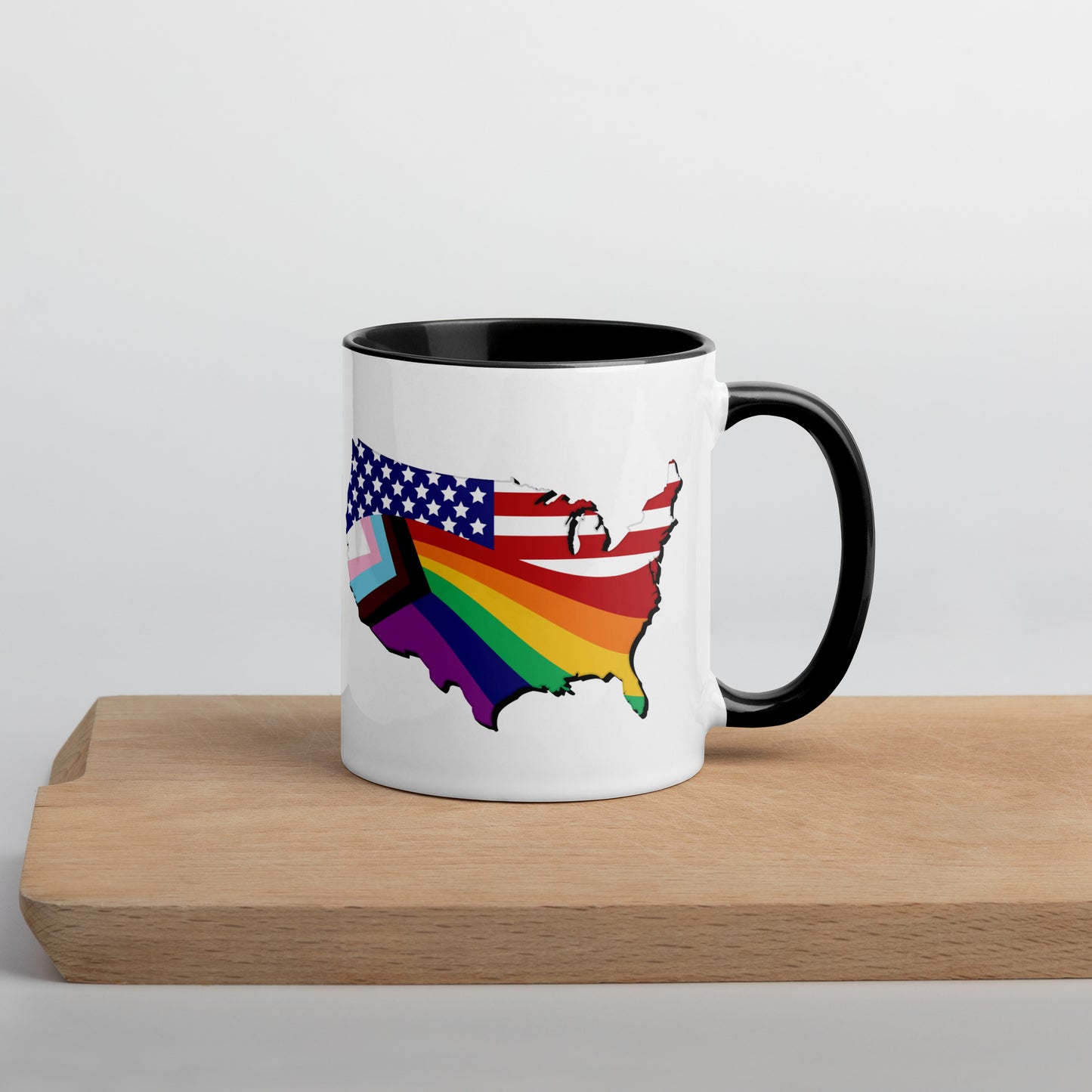 US Map Old Glory Pride - Mug - Supporting Equal Rights for All Americans Mugs Woke American Apparel Default Title