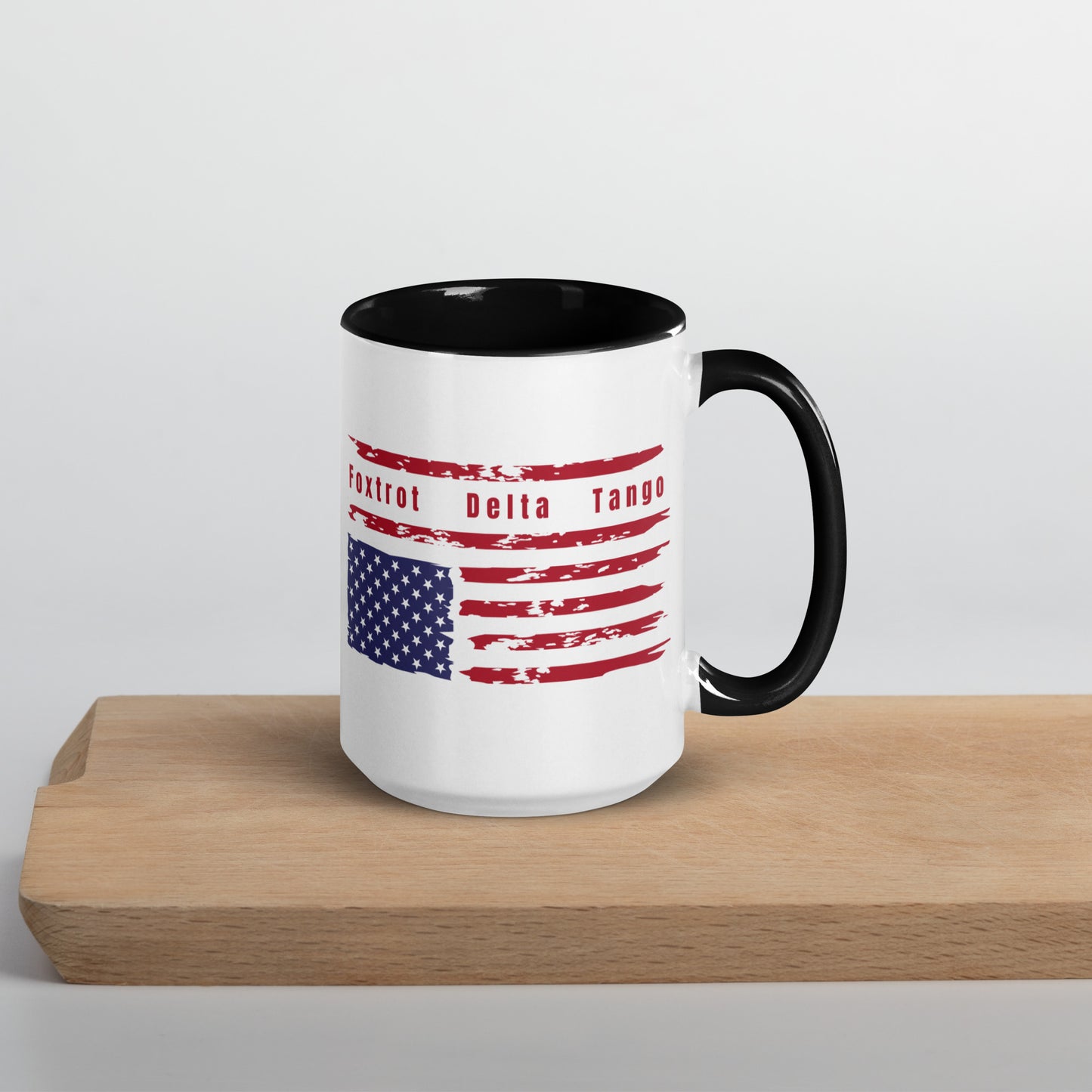 Foxtrot Delta Tango (Flag) - Mug Mugs Woke American Apparel 15 oz