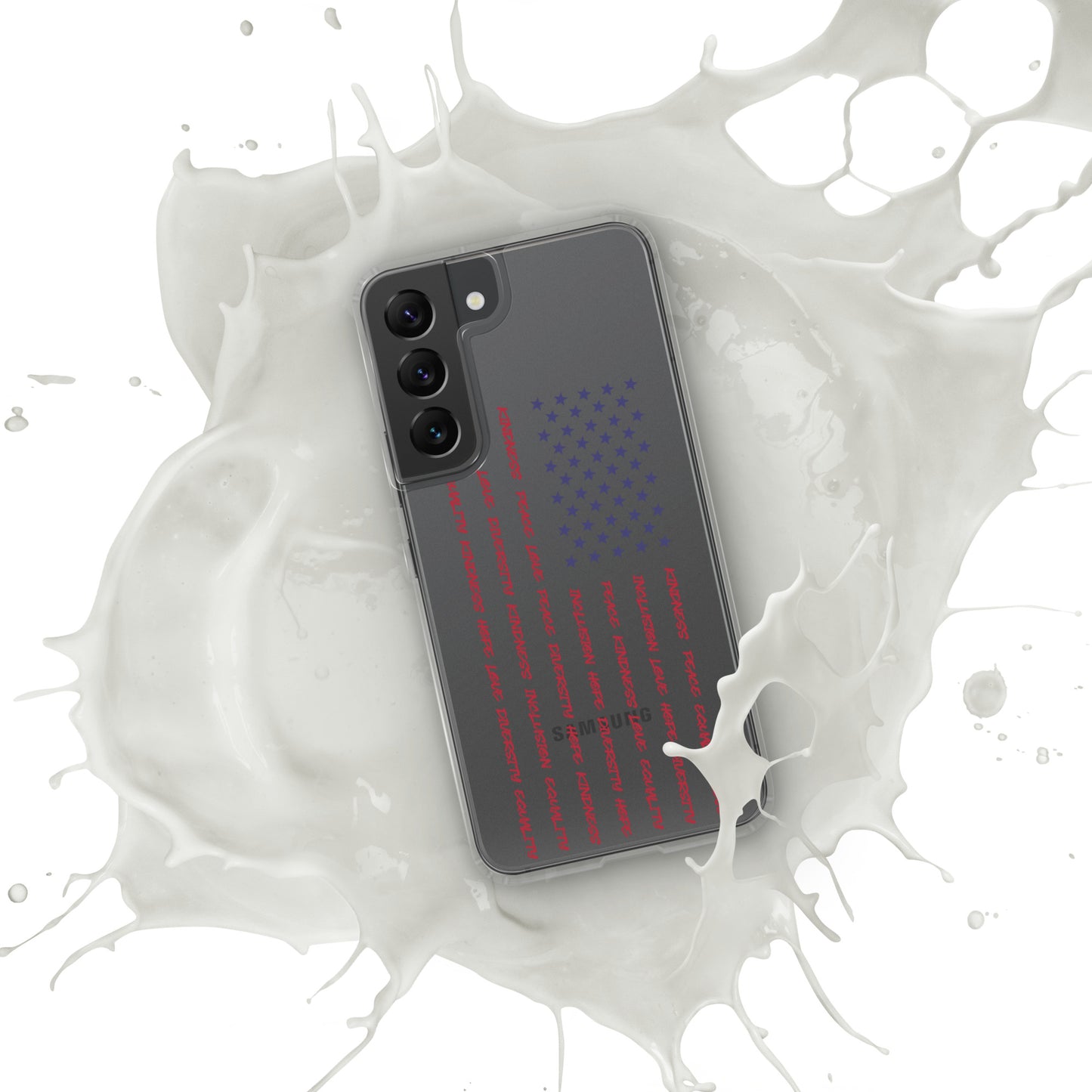 Flag Words of Kindness - Samsung® Case - Supporting Equal Rights for All Americans Mobile Phone Cases Woke American Apparel Samsung Galaxy S22