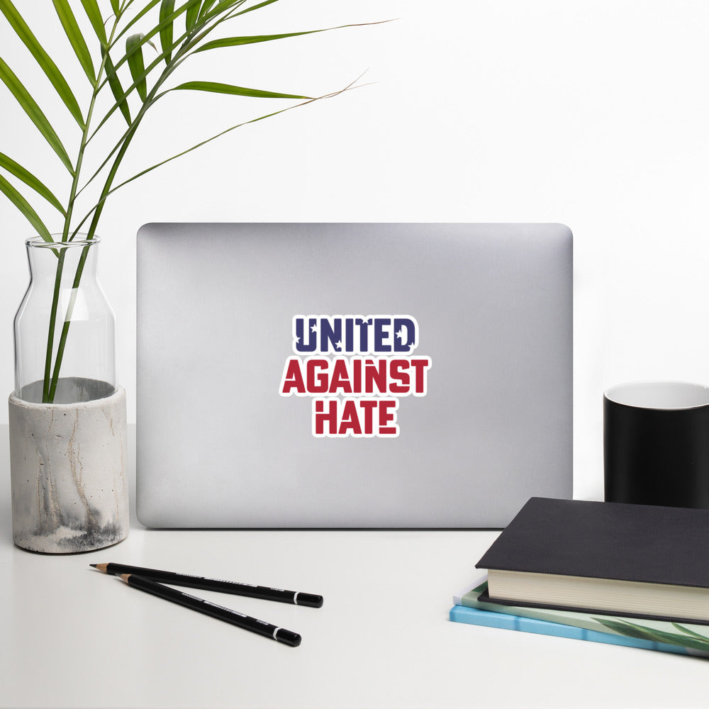 United Against Hate - Sticker - Supporting Black Lives Matter and Equal Rights for All Americans Decorative Stickers Woke American Apparel