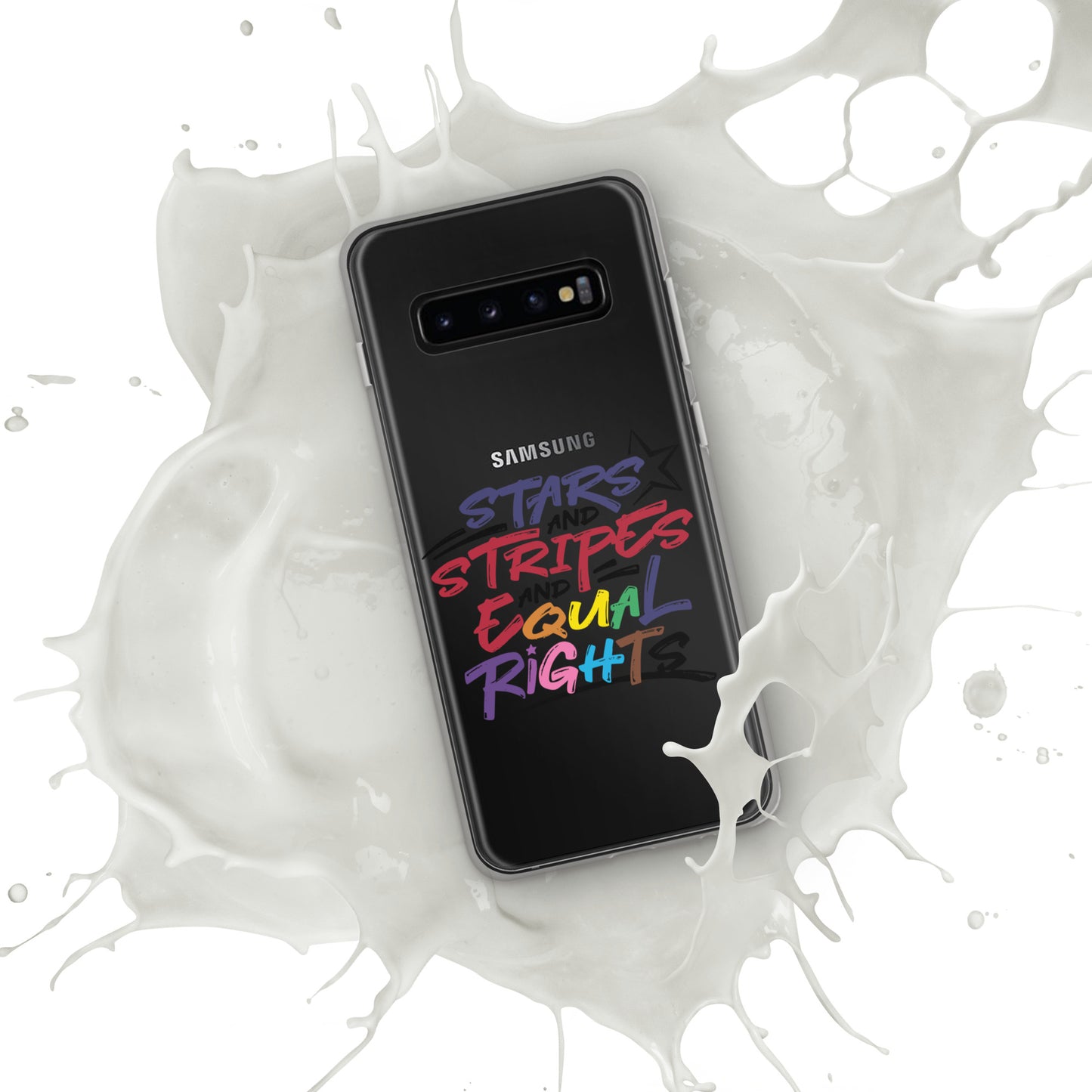 Stars and Stripes and Equal Rights (Rainbow Letters) - Case for Samsung® Phones Mobile Phone Cases Woke American Apparel Samsung Galaxy S10+