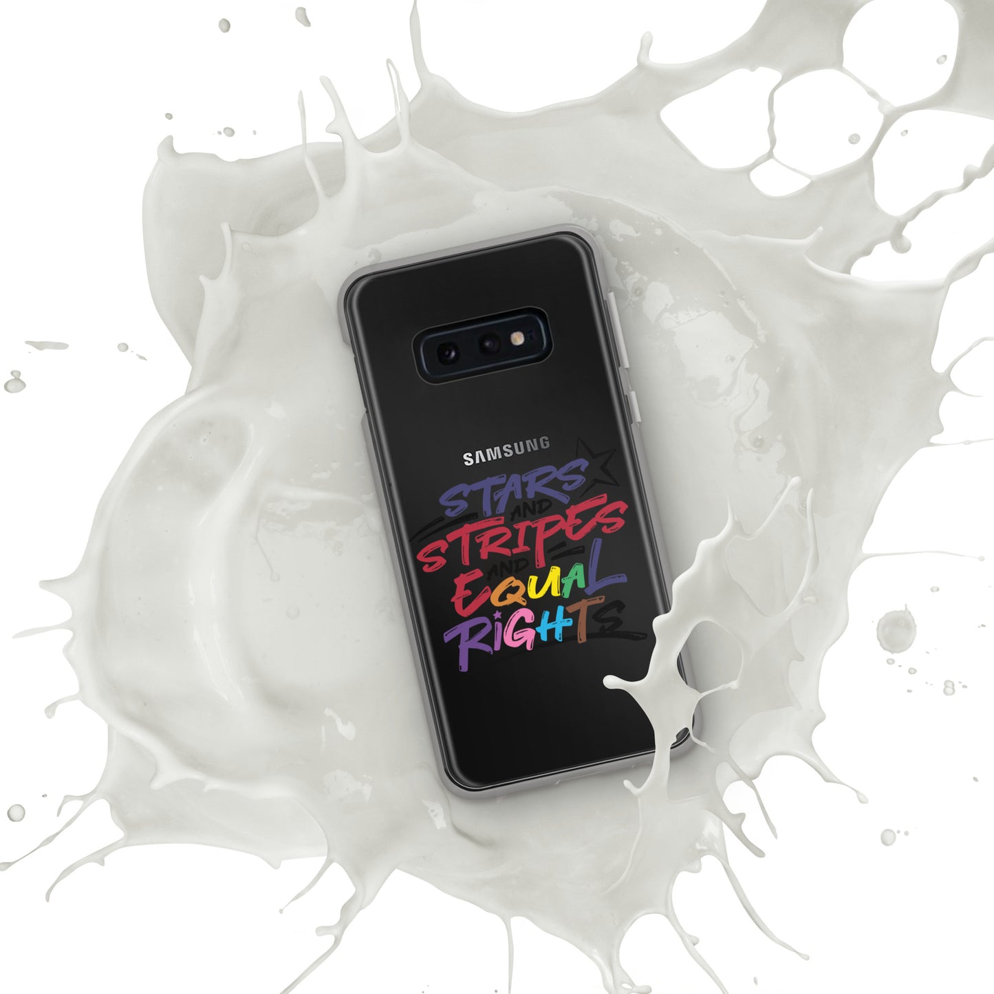 Stars and Stripes and Equal Rights (Rainbow Letters) - Case for Samsung® Phones Mobile Phone Cases Woke American Apparel Samsung Galaxy S10e