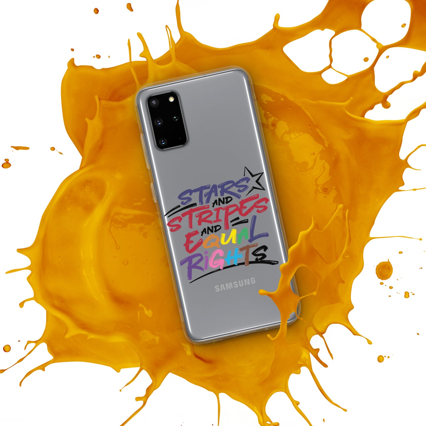 Stars and Stripes and Equal Rights (Rainbow Letters) - Case for Samsung® Phones Mobile Phone Cases Woke American Apparel