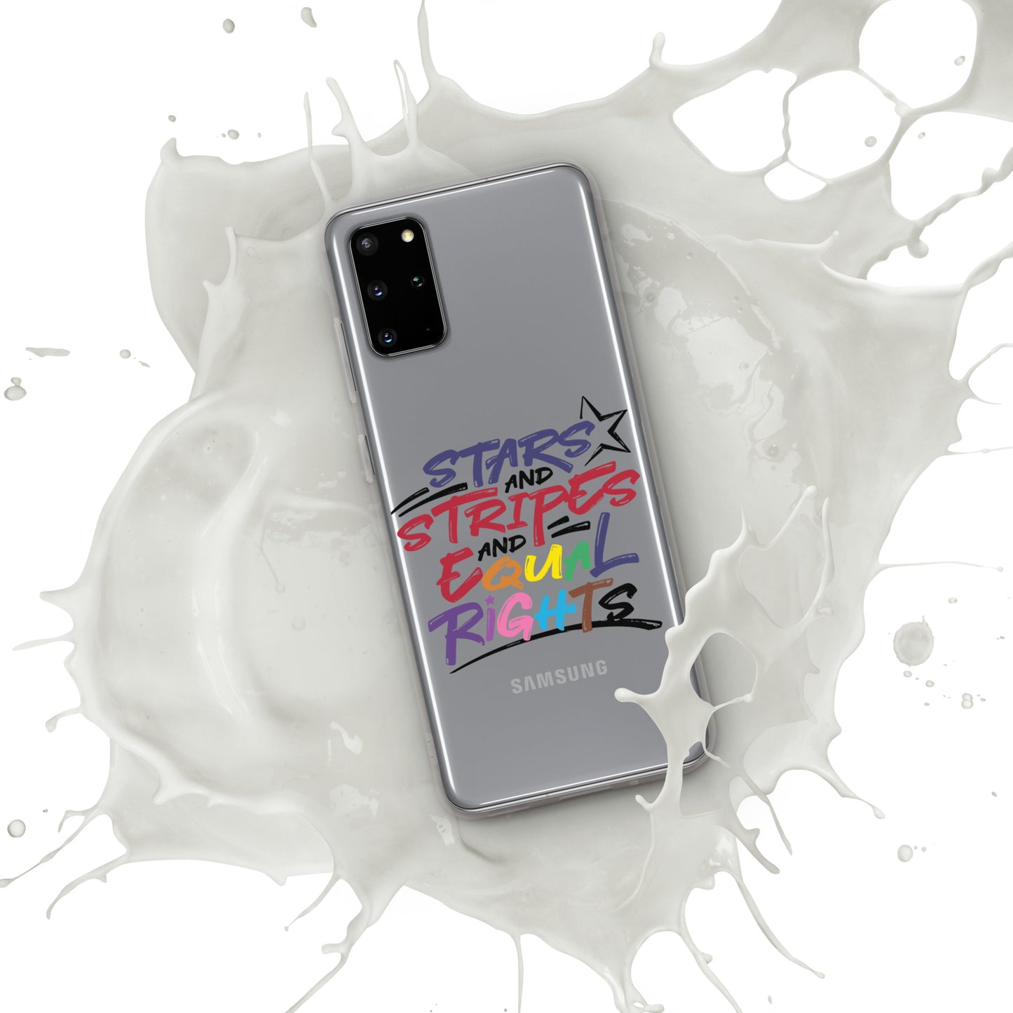 Stars and Stripes and Equal Rights (Rainbow Letters) - Case for Samsung® Phones Mobile Phone Cases Woke American Apparel Samsung Galaxy S20 Plus
