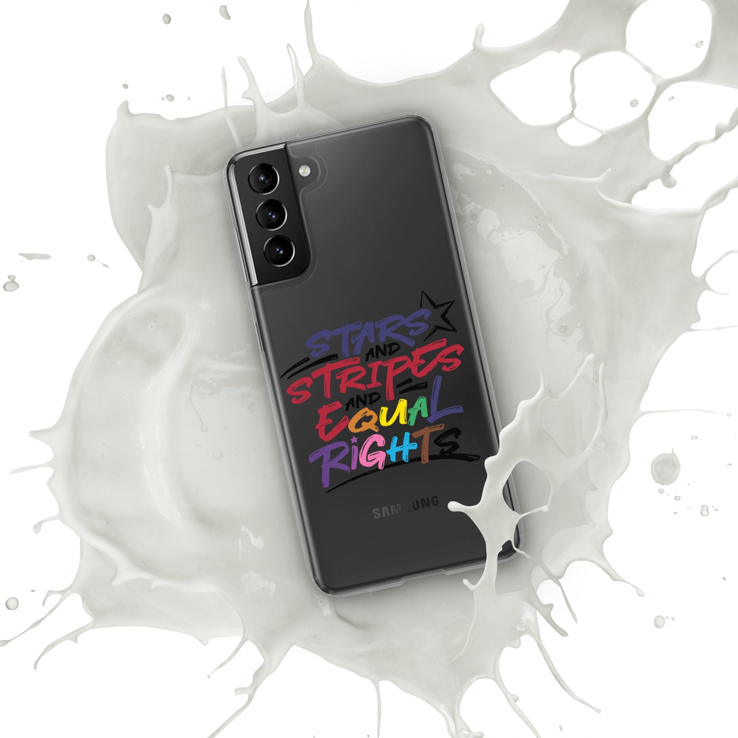 Stars and Stripes and Equal Rights (Rainbow Letters) - Case for Samsung® Phones Mobile Phone Cases Woke American Apparel Samsung Galaxy S21 Plus