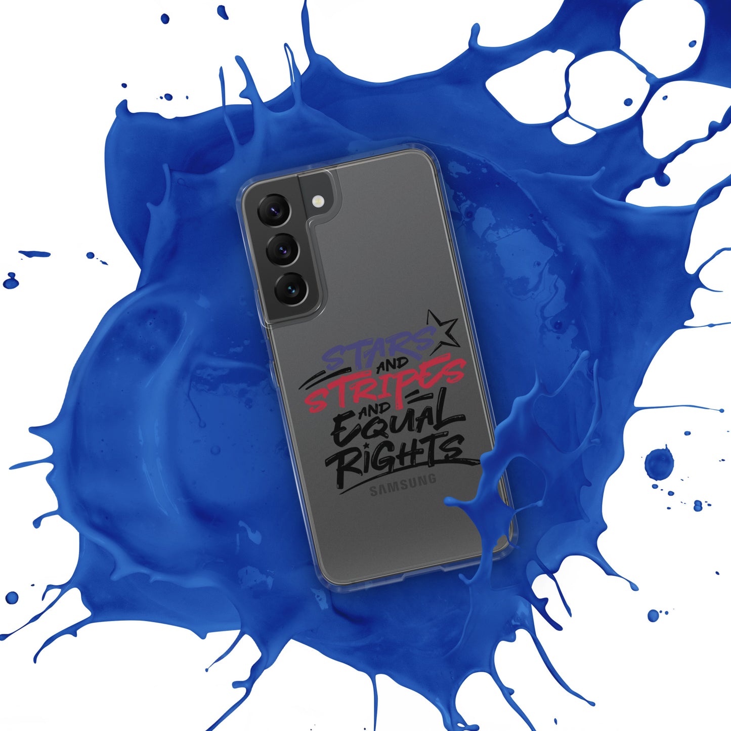 Stars and Stripes and Equal Rights - Samsung® Phone Case - Supporting Black Lives Matter and Equal Rights for All Americans Mobile Phone Cases Woke American Apparel