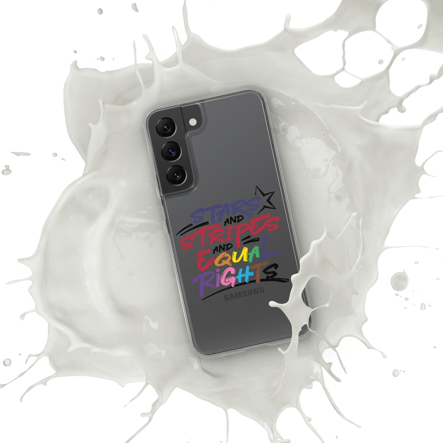 Stars and Stripes and Equal Rights (Rainbow Letters) - Case for Samsung® Phones Mobile Phone Cases Woke American Apparel Samsung Galaxy S22