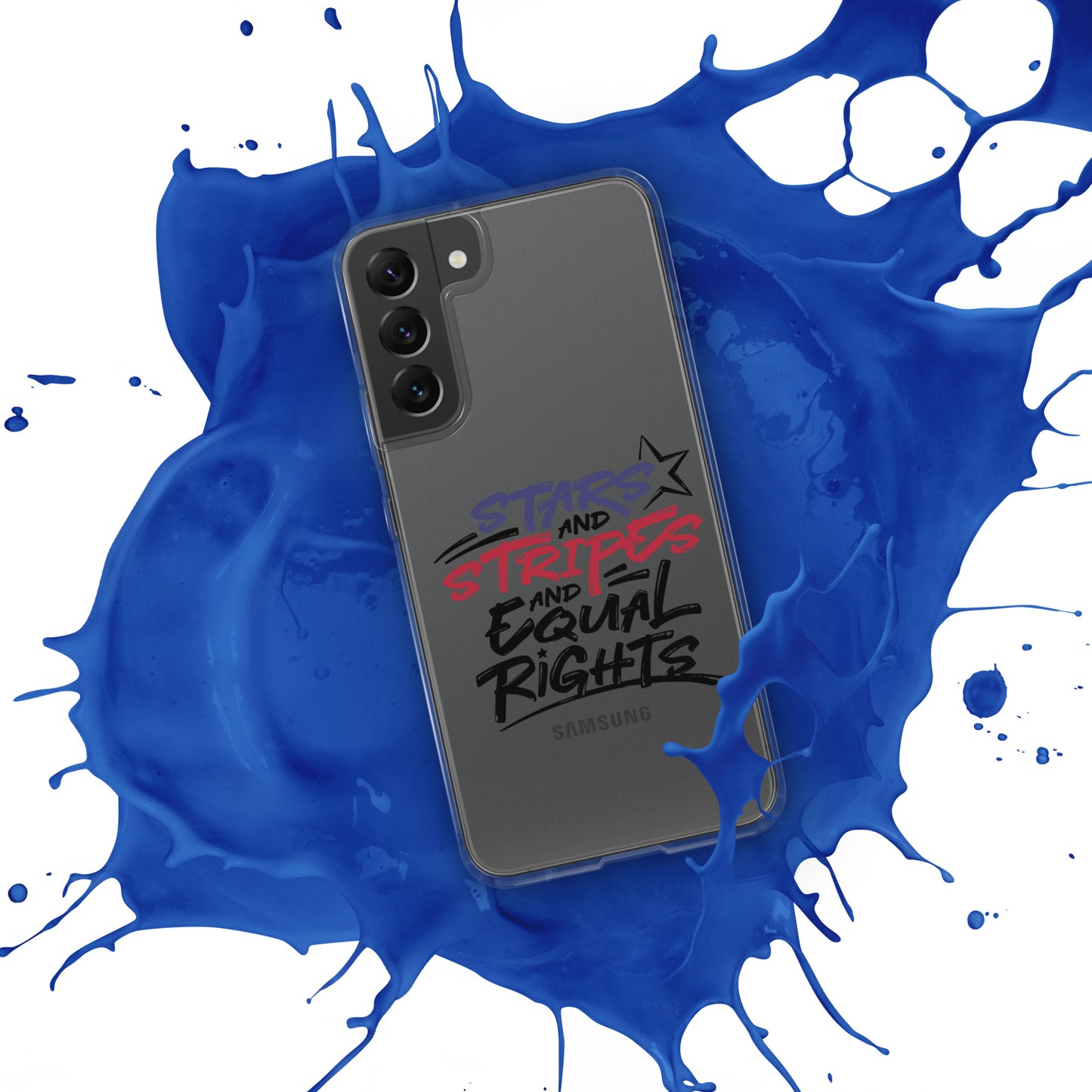 Stars and Stripes and Equal Rights - Samsung® Phone Case - Supporting Black Lives Matter and Equal Rights for All Americans Mobile Phone Cases Woke American Apparel