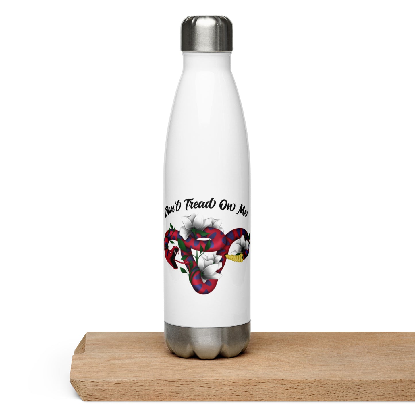 Don't Tread On Me - Stainless Steel Water Bottle - Supporting Women's Rights Water Bottles Woke American Apparel