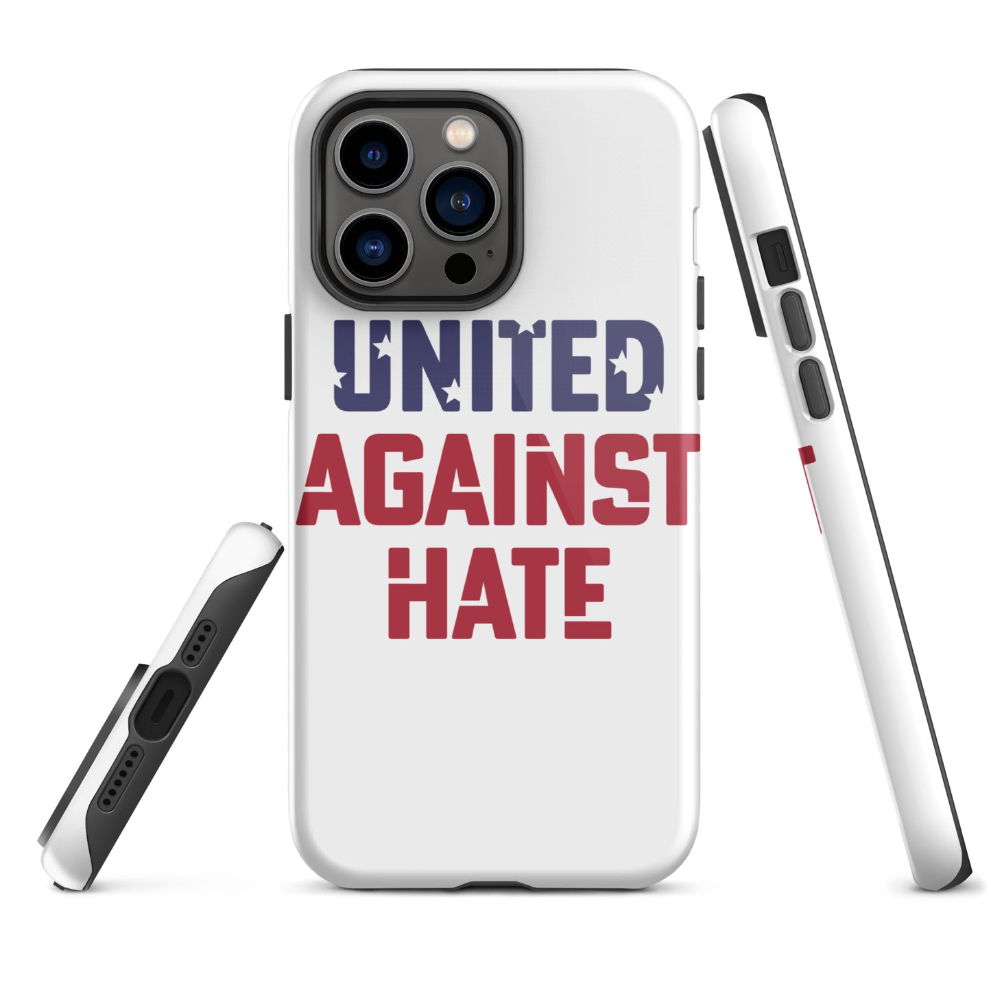 United Against Hate - iPhone® Case - Supporting Black Lives Matter and Equal Rights for All Americans Mobile Phone Cases Woke American Apparel iPhone 14 Pro Max