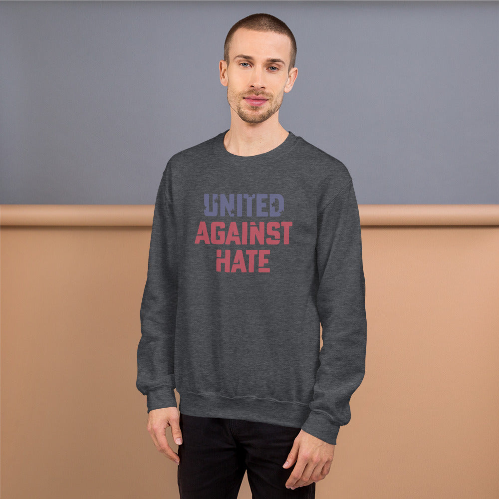 United Against Hate - Unisex Sweatshirt - Supporting Black Lives Matter and Equal Rights for All Americans Shirts & Tops Woke American Apparel Dark Heather S