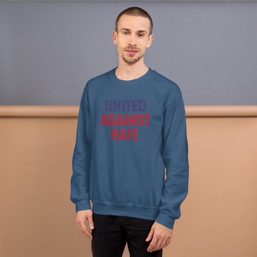 United Against Hate - Unisex Sweatshirt - Supporting Black Lives Matter and Equal Rights for All Americans Shirts & Tops Woke American Apparel Indigo Blue S