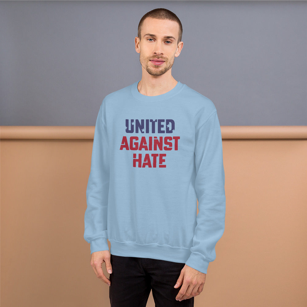 United Against Hate - Unisex Sweatshirt - Supporting Black Lives Matter and Equal Rights for All Americans Shirts & Tops Woke American Apparel Light Blue S