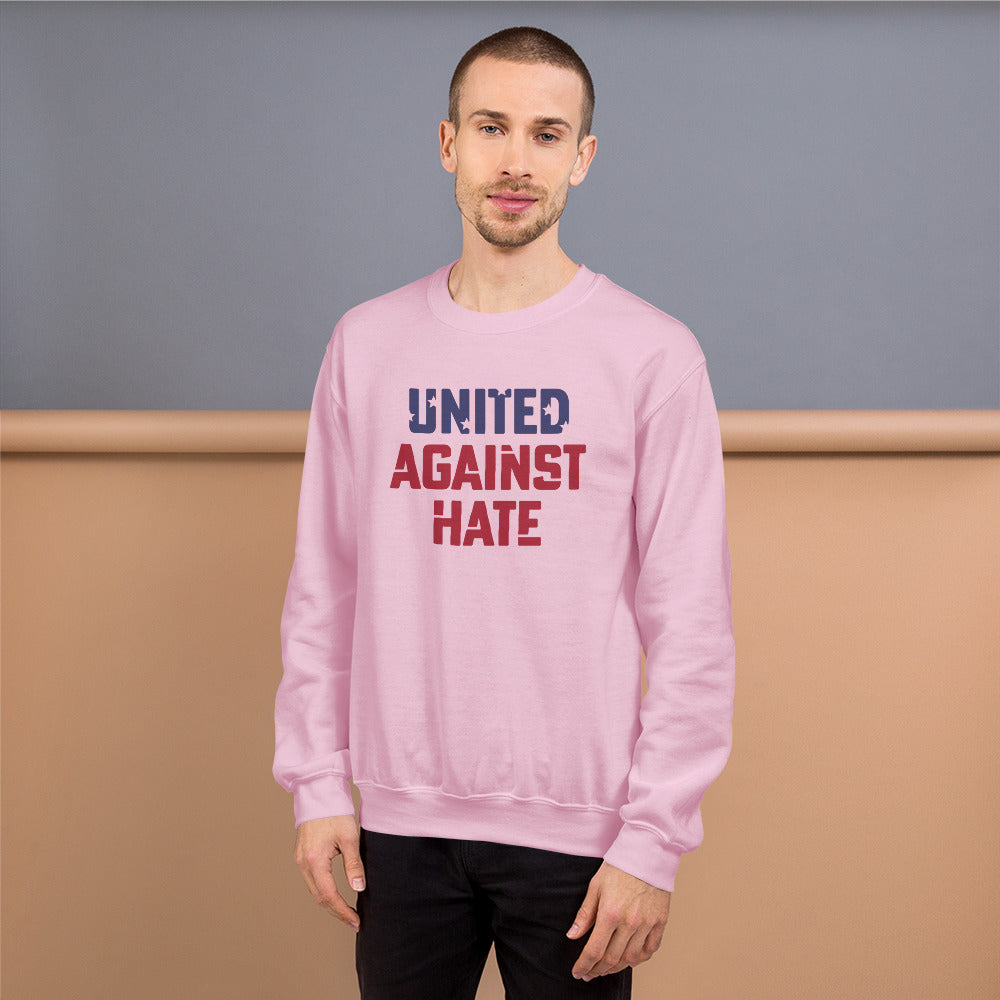 United Against Hate - Unisex Sweatshirt - Supporting Black Lives Matter and Equal Rights for All Americans Shirts & Tops Woke American Apparel Light Pink S