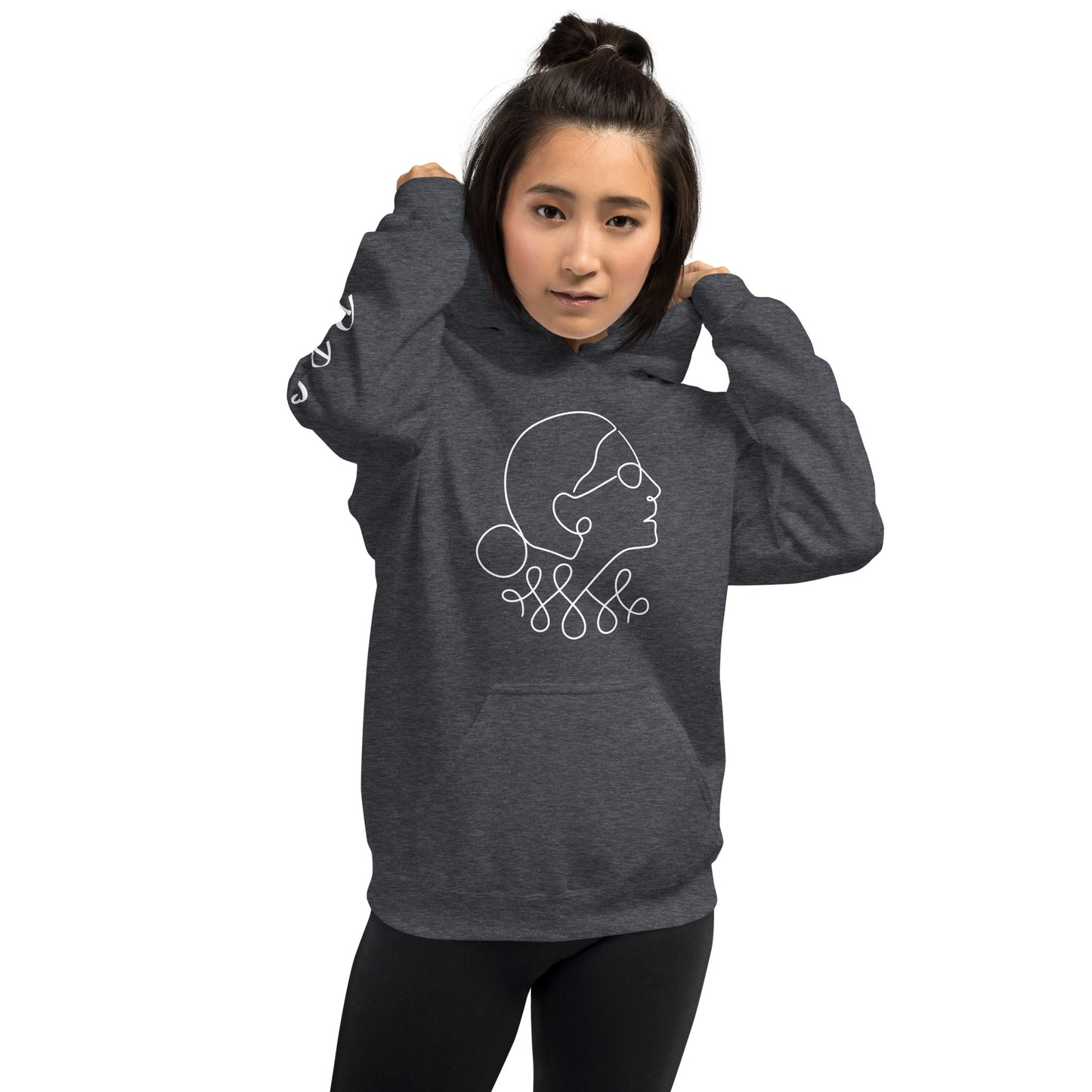 Ruth Bader Ginsburg - Hoodie RBG Sleeve - Supporting Women's Rights Shirts & Tops Woke American Apparel Dark Heather S
