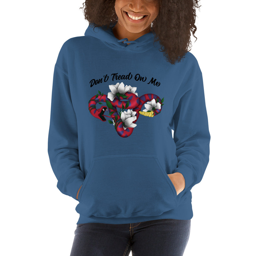 Don’t Tread on Me - Hoodie - Supporting Women’s Rights Shirts & Tops Woke American Apparel Indigo Blue S