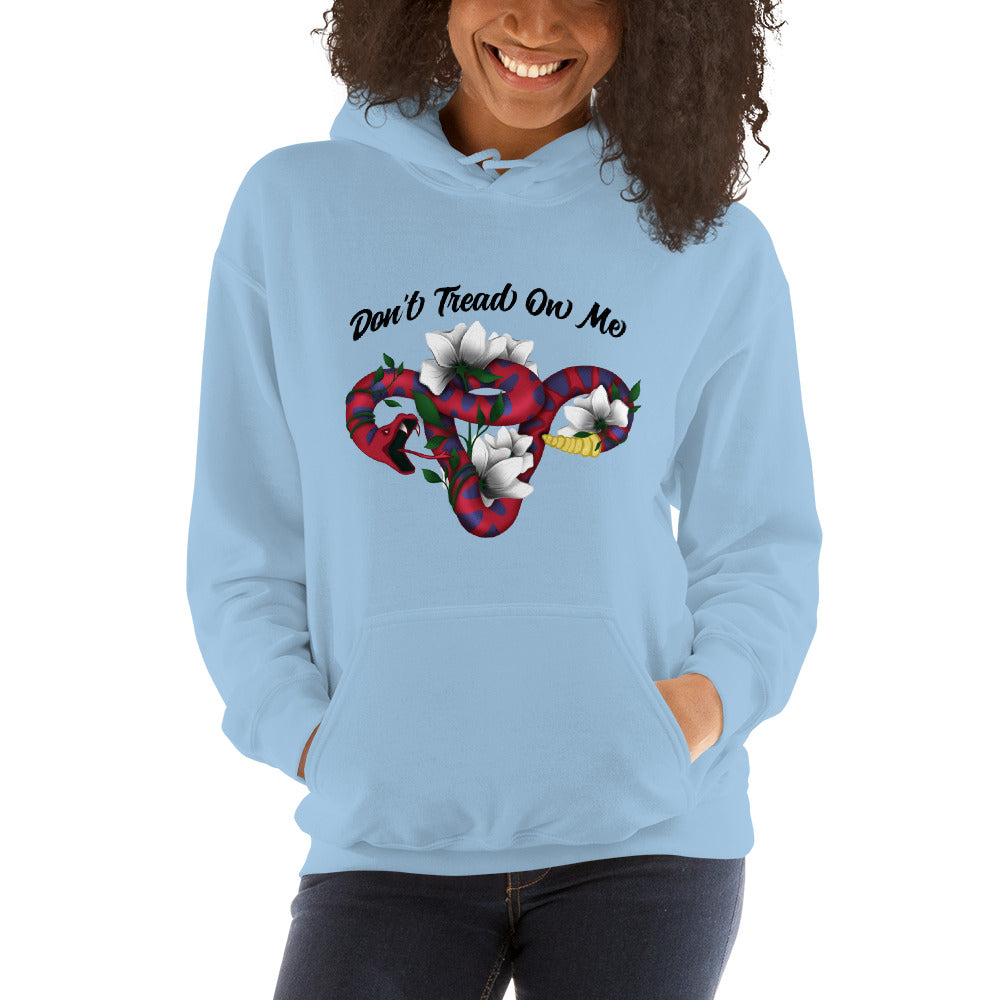 Don’t Tread on Me - Hoodie - Supporting Women’s Rights Shirts & Tops Woke American Apparel Light Blue S