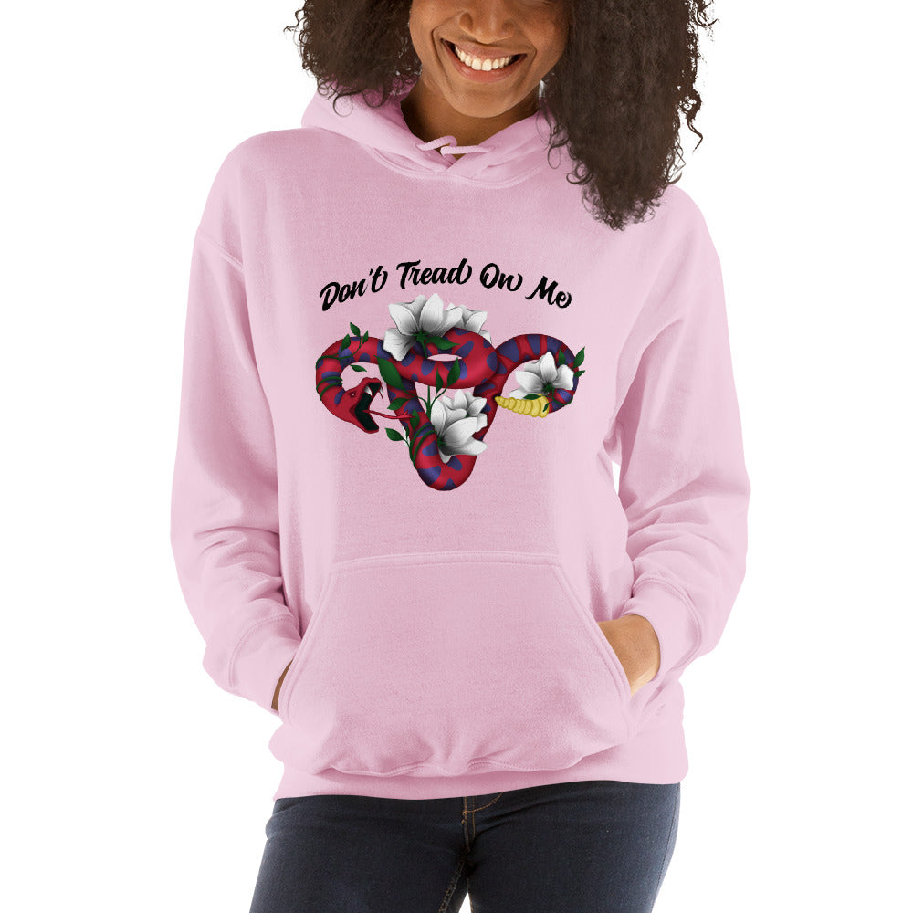 Don’t Tread on Me - Hoodie - Supporting Women’s Rights Shirts & Tops Woke American Apparel Light Pink S