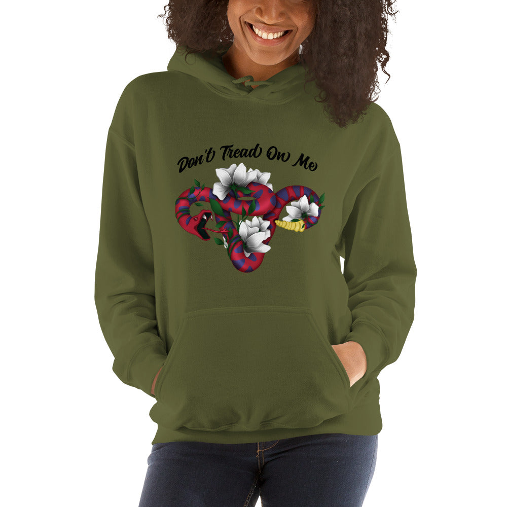 Don’t Tread on Me - Hoodie - Supporting Women’s Rights Shirts & Tops Woke American Apparel Military Green S