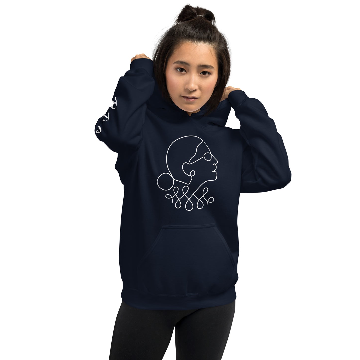 Ruth Bader Ginsburg - Hoodie RBG Sleeve - Supporting Women's Rights Shirts & Tops Woke American Apparel Navy S