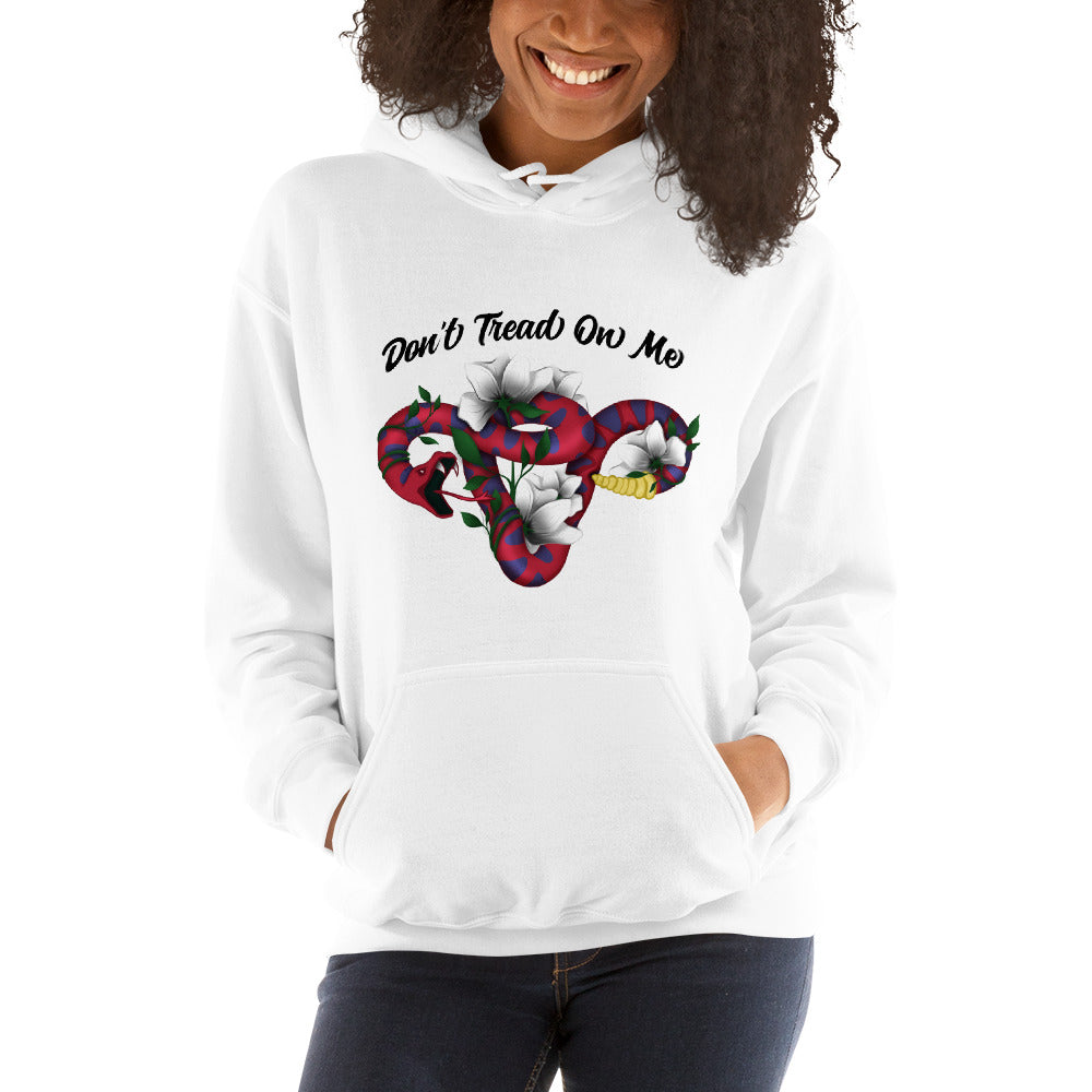 Don’t Tread on Me - Hoodie - Supporting Women’s Rights Shirts & Tops Woke American Apparel White S