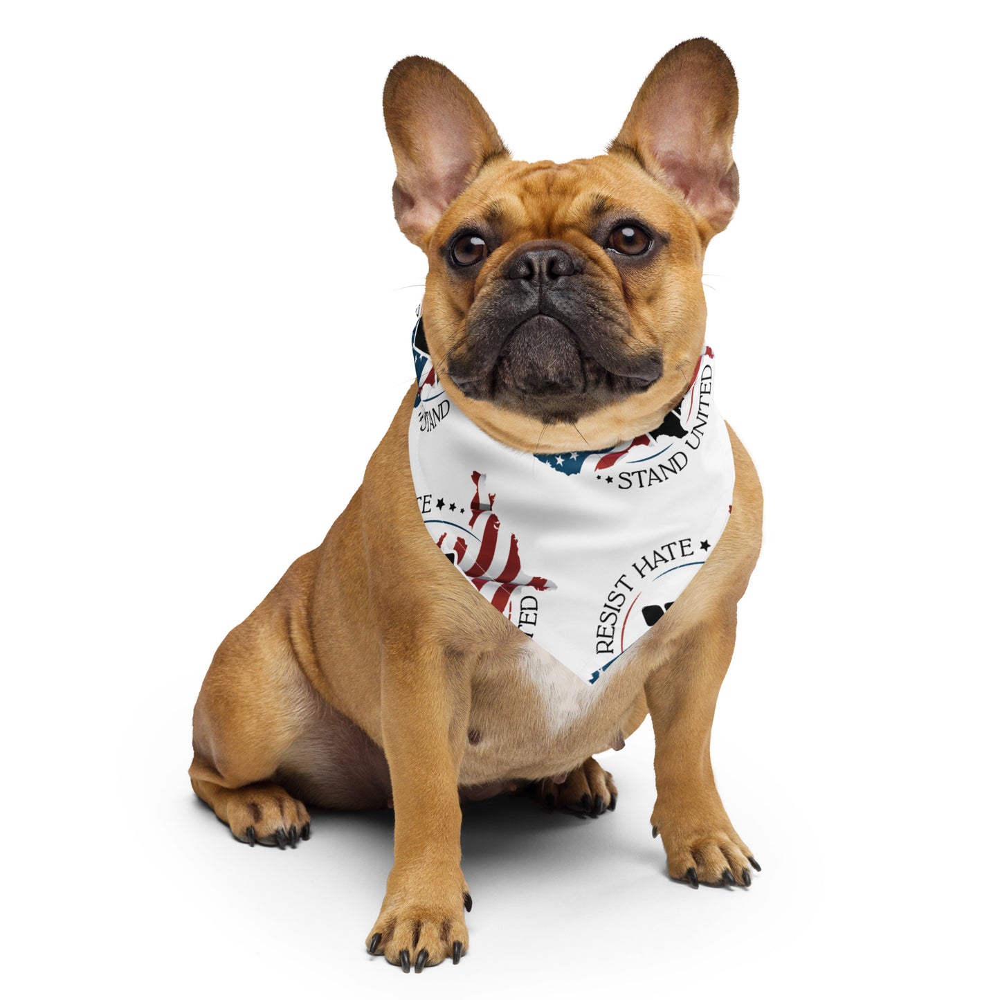 Resist Hate, Stand United - Bandana - Supporting Black Lives Matter and Equal Rights for All Americans Bandana Woke American Apparel S  
