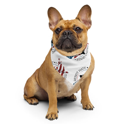 Resist Hate, Stand United - Bandana - Supporting Black Lives Matter and Equal Rights for All Americans Bandana Woke American Apparel S  