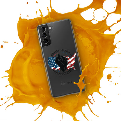 Resist Hate, Stand United - Samsung® Case - Supporting Black Lives Matter and Equal Rights for All Americans Mobile Phone Cases Woke American Apparel   