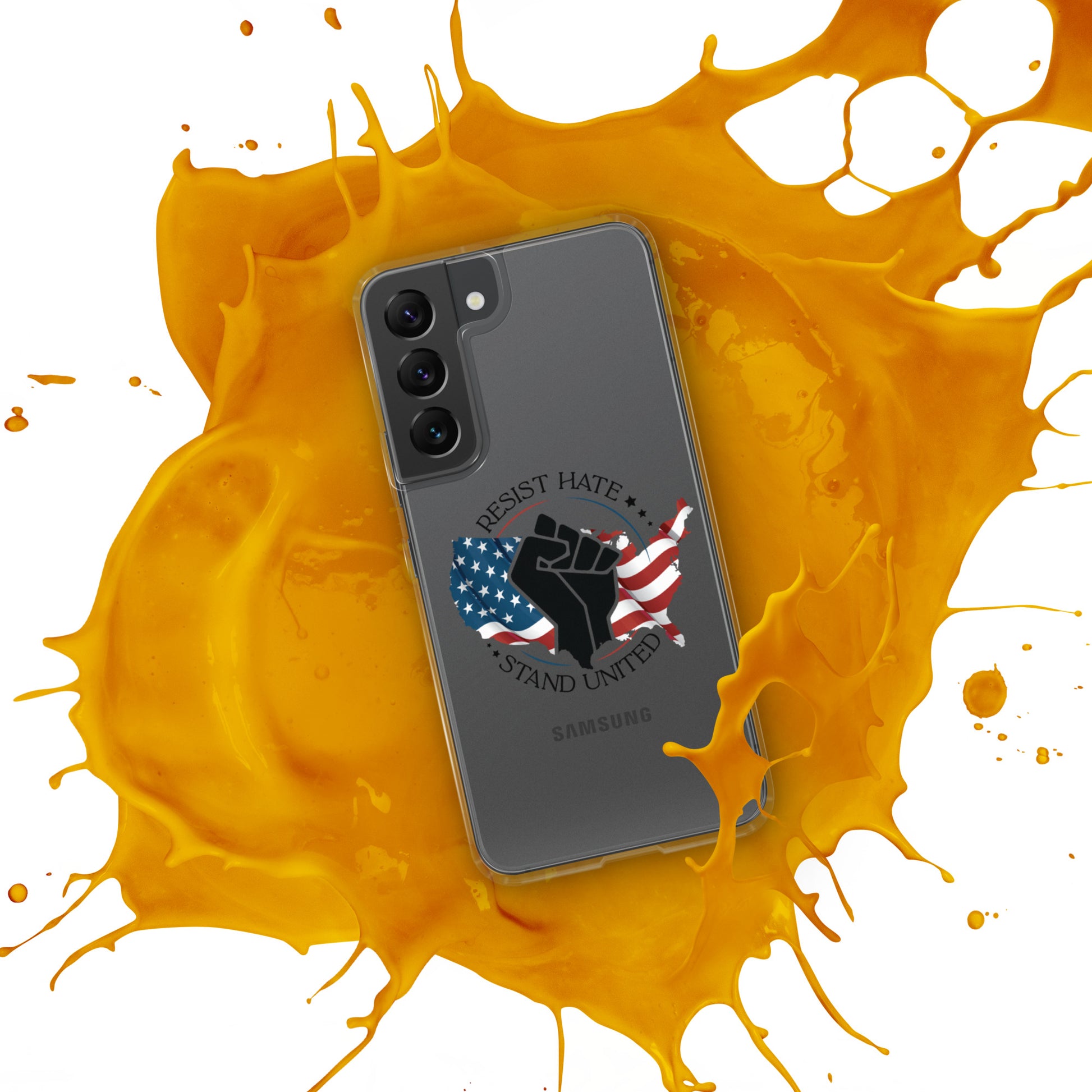 Resist Hate, Stand United - Samsung® Case - Supporting Black Lives Matter and Equal Rights for All Americans Mobile Phone Cases Woke American Apparel   