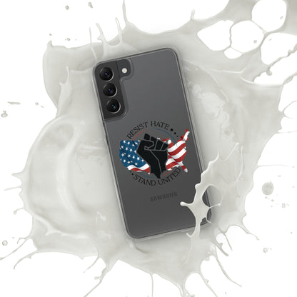 Resist Hate, Stand United - Samsung® Case - Supporting Black Lives Matter and Equal Rights for All Americans Mobile Phone Cases Woke American Apparel Samsung Galaxy S22 Plus  