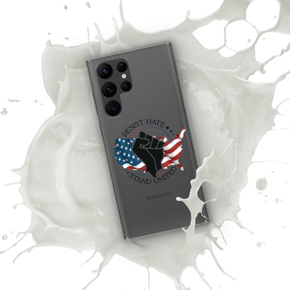 Resist Hate, Stand United - Samsung® Case - Supporting Black Lives Matter and Equal Rights for All Americans Mobile Phone Cases Woke American Apparel Samsung Galaxy S22 Ultra  