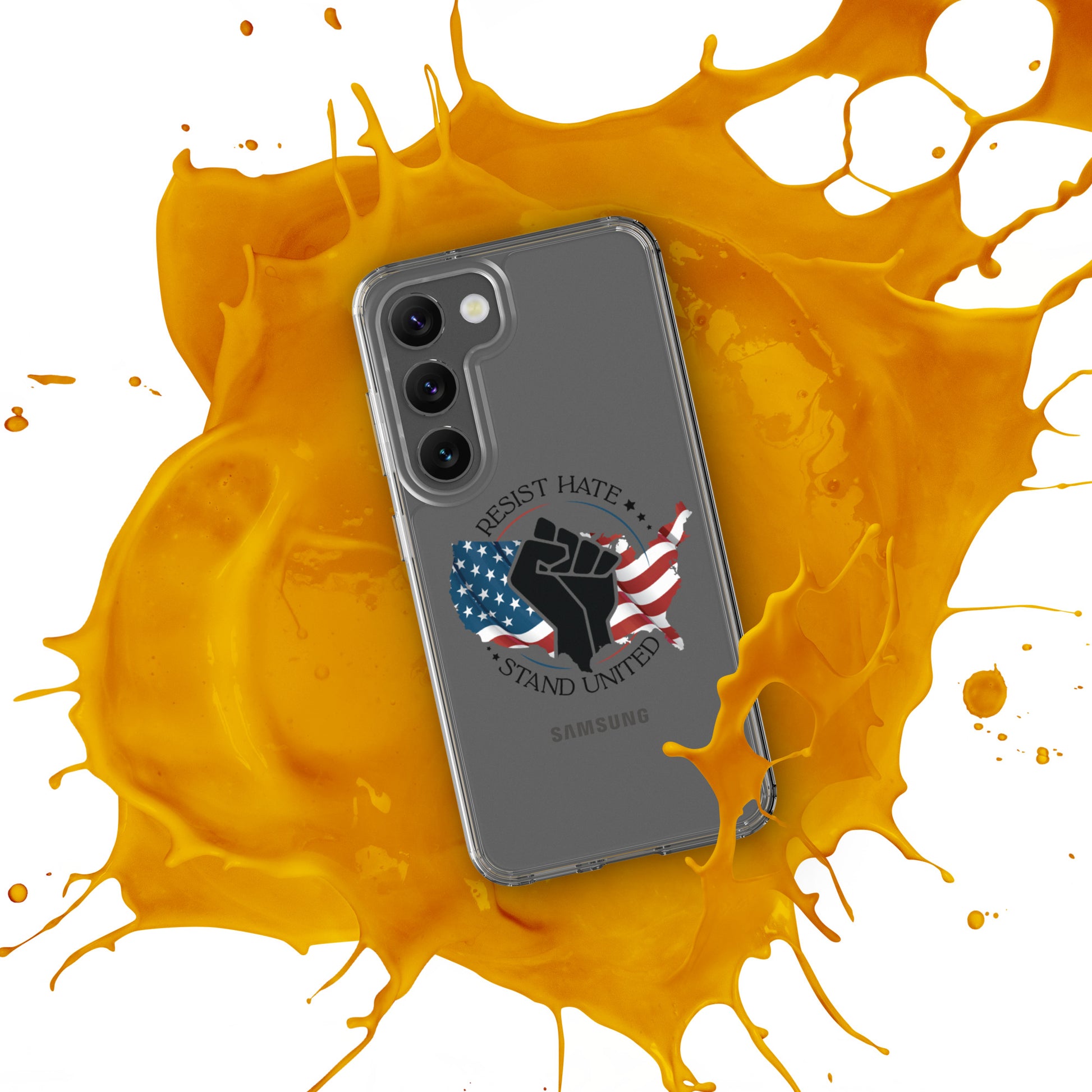 Resist Hate, Stand United - Samsung® Case - Supporting Black Lives Matter and Equal Rights for All Americans Mobile Phone Cases Woke American Apparel   