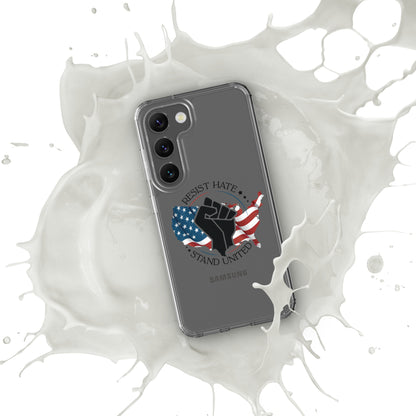 Resist Hate, Stand United - Samsung® Case - Supporting Black Lives Matter and Equal Rights for All Americans Mobile Phone Cases Woke American Apparel Samsung Galaxy S23  