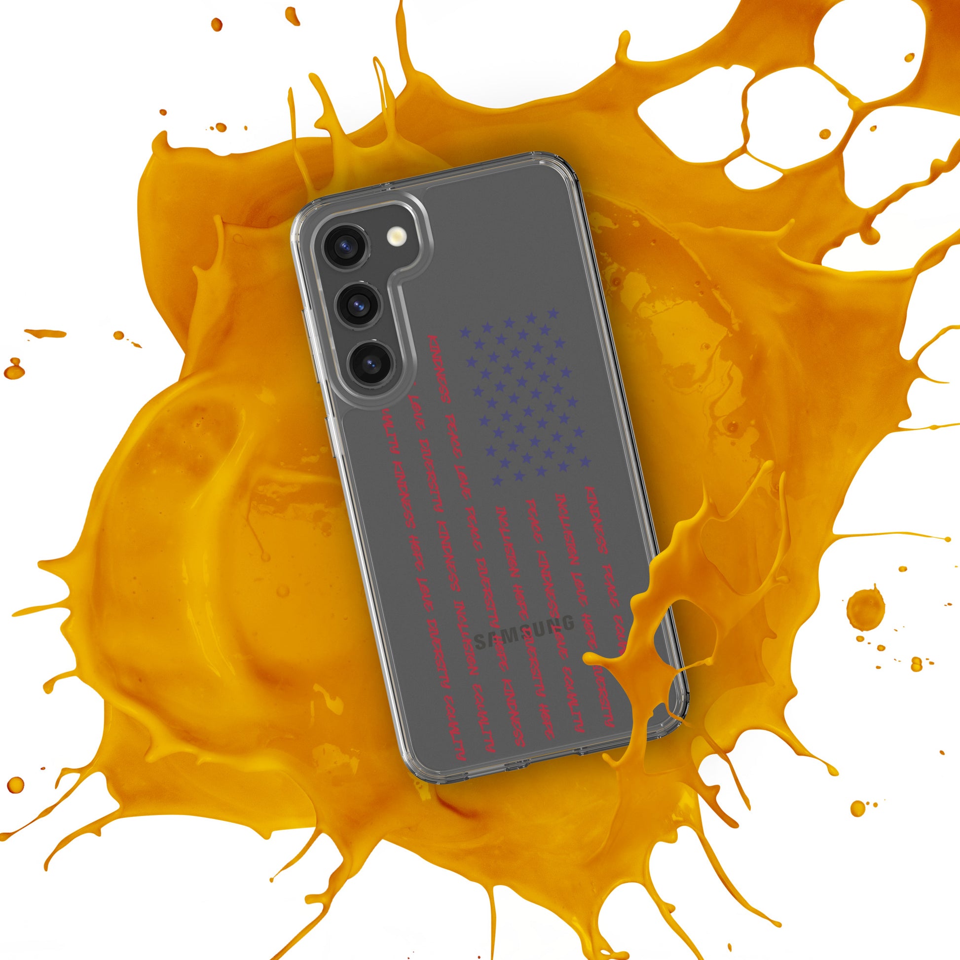 Flag Words of Kindness - Samsung® Case - Supporting Equal Rights for All Americans Mobile Phone Cases Woke American Apparel   