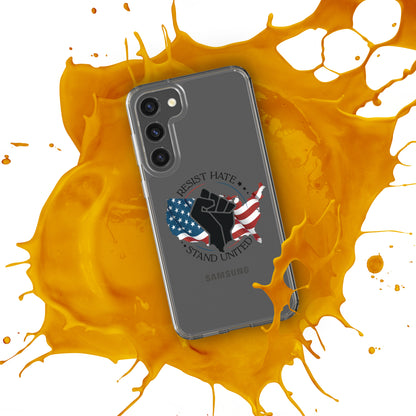Resist Hate, Stand United - Samsung® Case - Supporting Black Lives Matter and Equal Rights for All Americans Mobile Phone Cases Woke American Apparel   