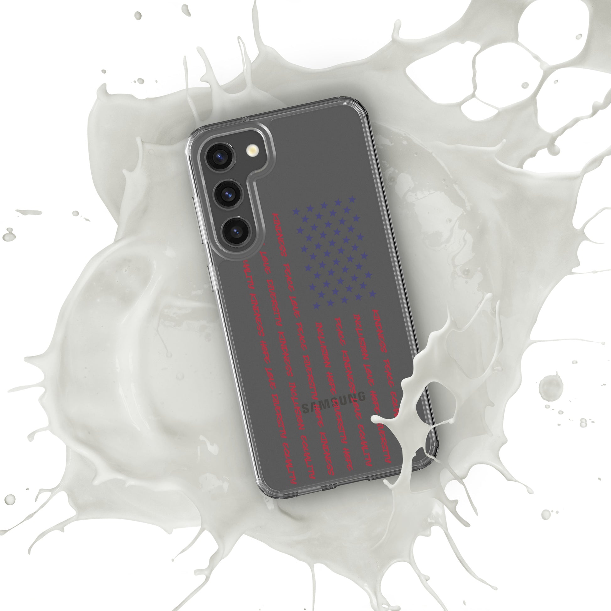 Flag Words of Kindness - Samsung® Case - Supporting Equal Rights for All Americans Mobile Phone Cases Woke American Apparel Samsung Galaxy S23 Plus  