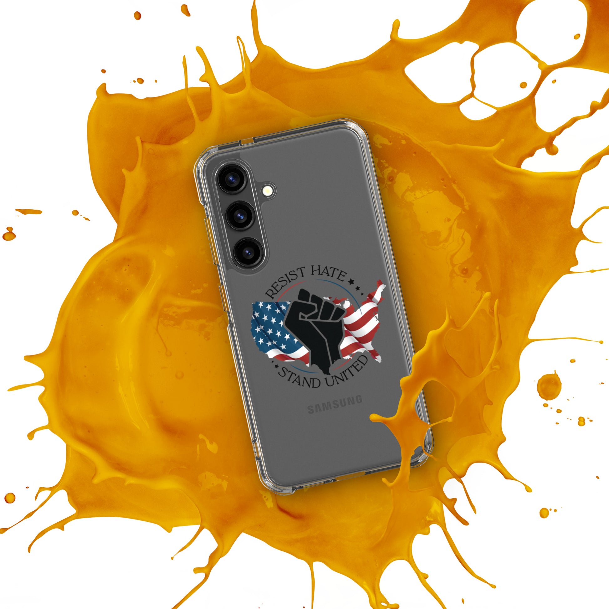 Resist Hate, Stand United - Samsung® Case - Supporting Black Lives Matter and Equal Rights for All Americans Mobile Phone Cases Woke American Apparel   