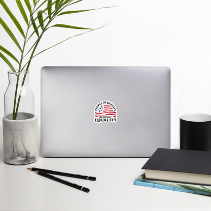People of Quality Do Not Fear Equality - Sticker - Supporting Equal Rights for All Americans Decorative Stickers Woke American Apparel   