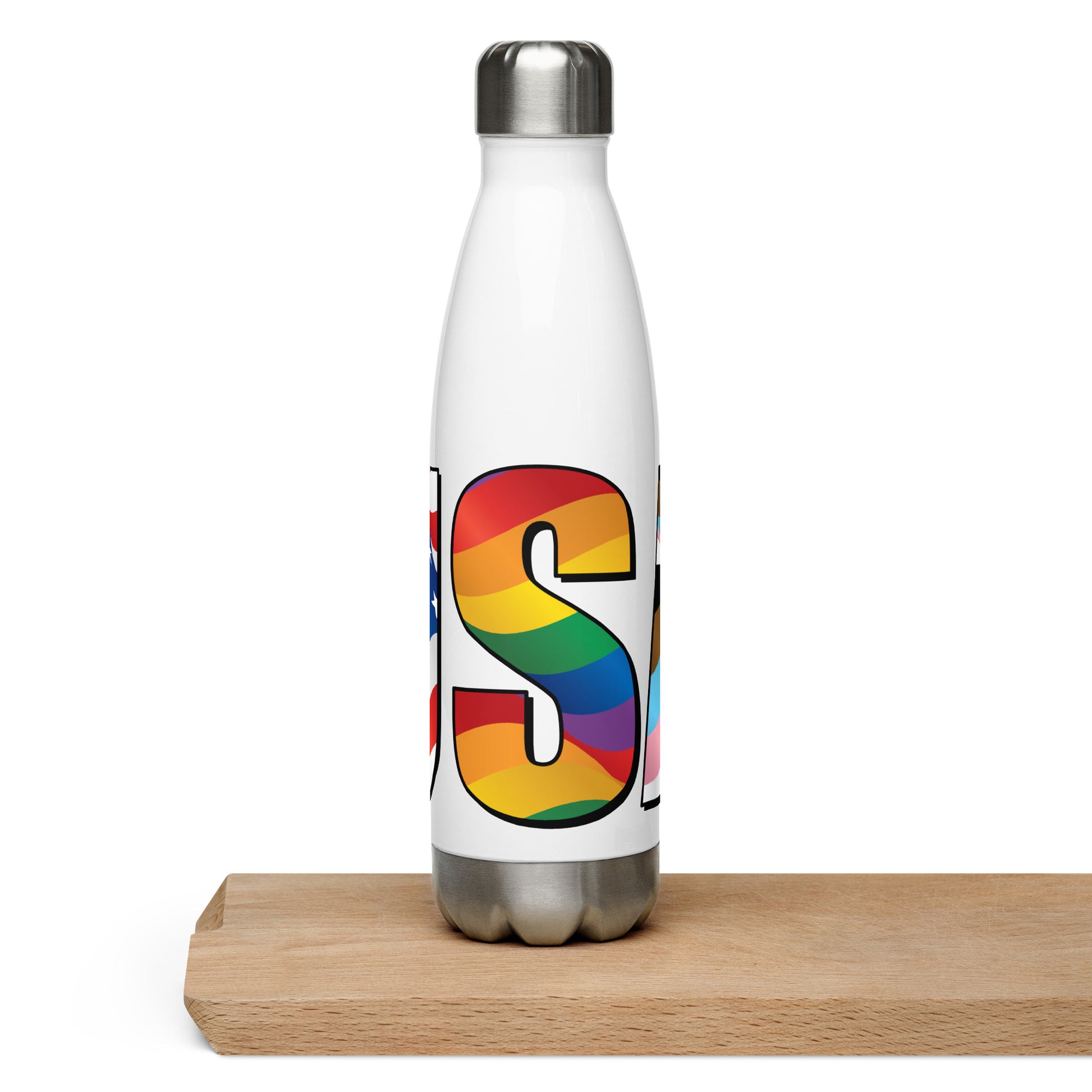 USA Pride - Stainless Steel Water Bottle - Supporting Equal Rights for All Americans Water Bottles Woke American Apparel Default Title  