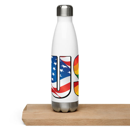 USA Pride - Stainless Steel Water Bottle - Supporting Equal Rights for All Americans Water Bottles Woke American Apparel   