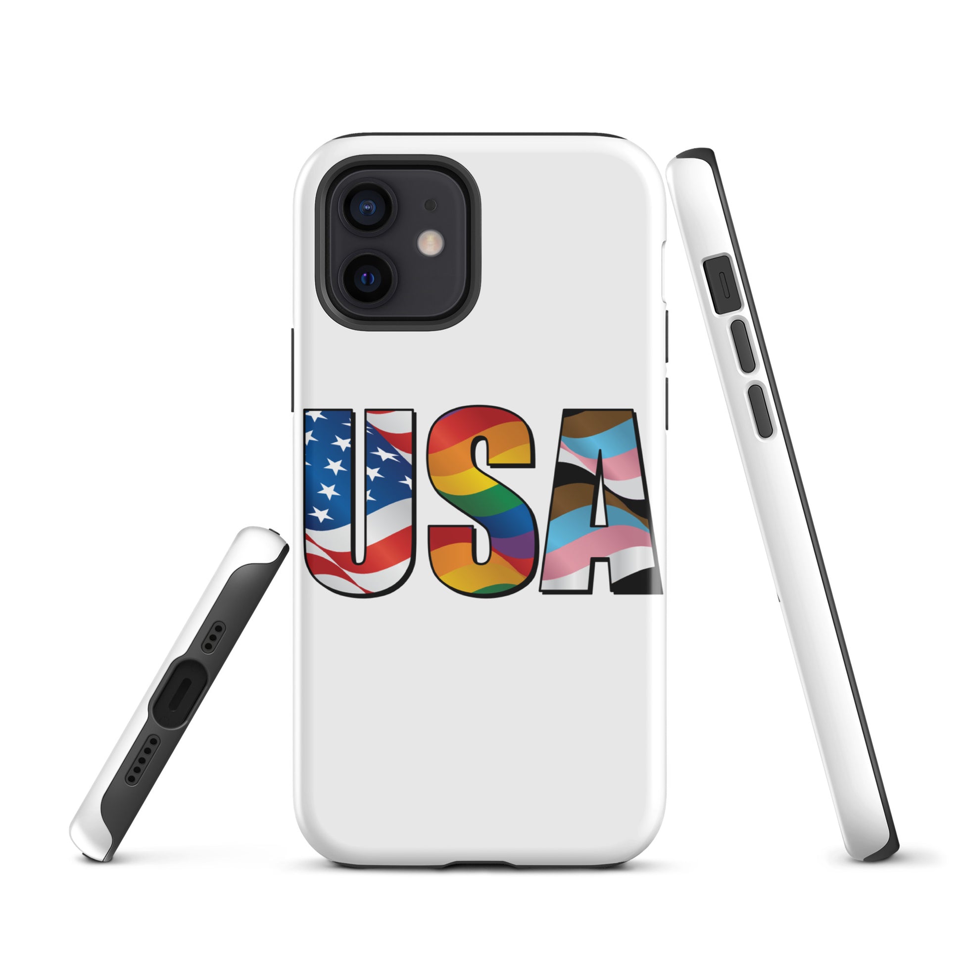 USA Pride - iPhone® Case - Supporting Equal Rights for All Americans Mobile Phone Cases Woke American Apparel iPhone 12  