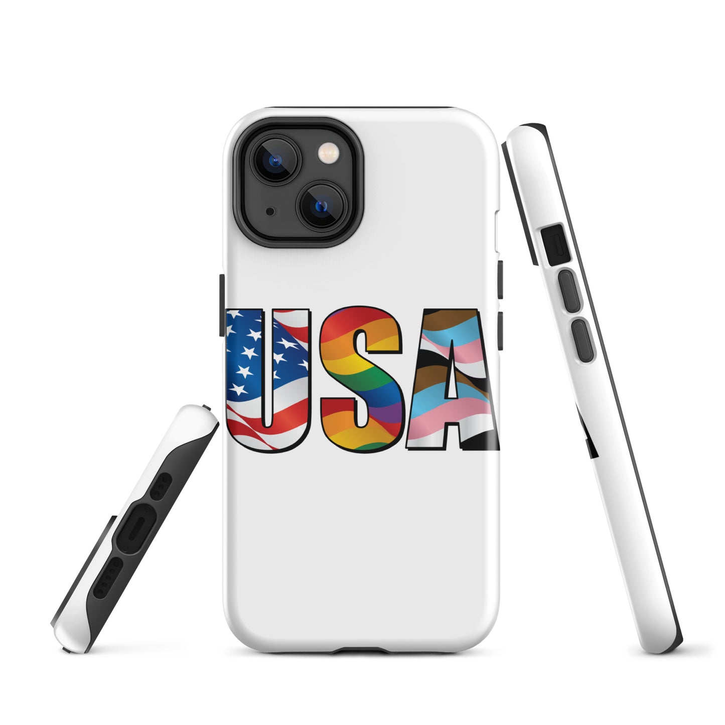 USA Pride - iPhone® Case - Supporting Equal Rights for All Americans Mobile Phone Cases Woke American Apparel iPhone 14  