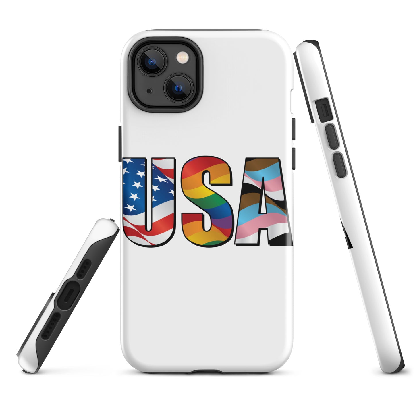 USA Pride - iPhone® Case - Supporting Equal Rights for All Americans Mobile Phone Cases Woke American Apparel iPhone 14 Plus  