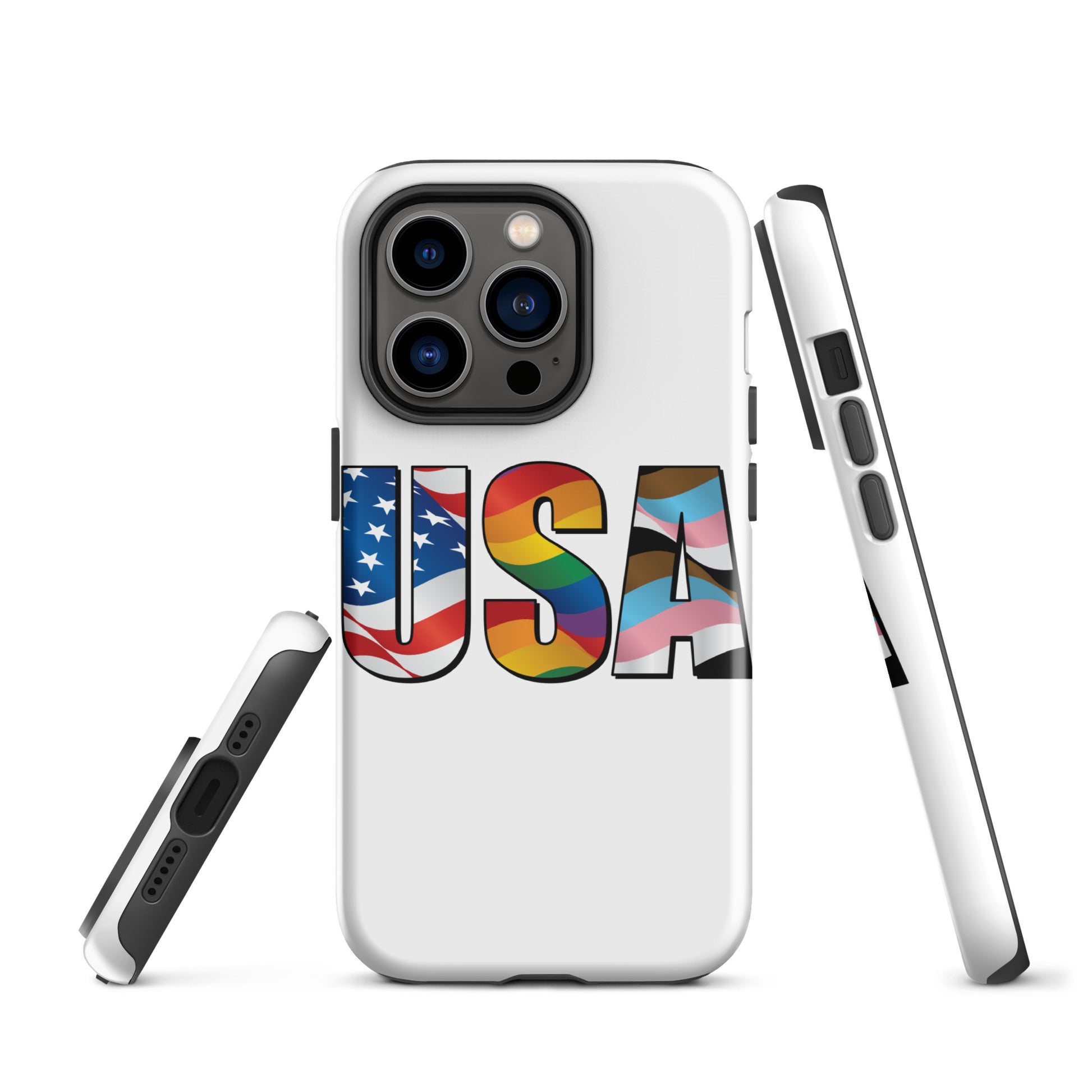 USA Pride - iPhone® Case - Supporting Equal Rights for All Americans Mobile Phone Cases Woke American Apparel iPhone 14 Pro  