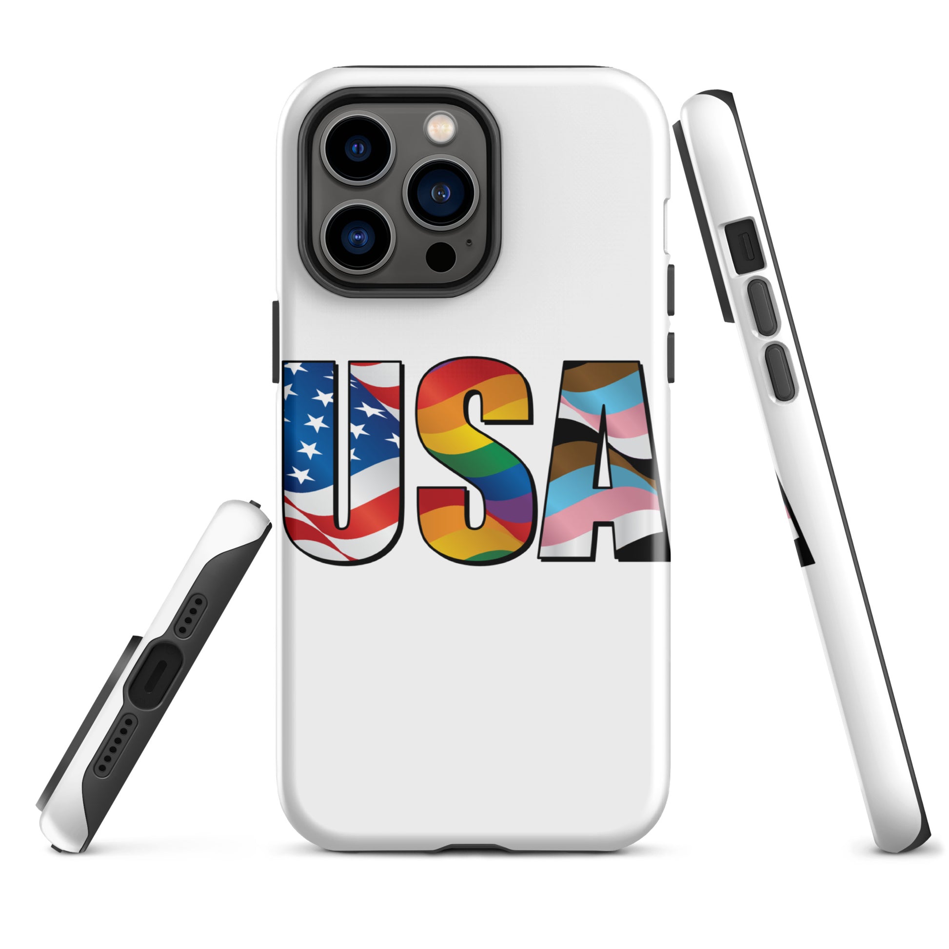 USA Pride - iPhone® Case - Supporting Equal Rights for All Americans Mobile Phone Cases Woke American Apparel iPhone 14 Pro Max  
