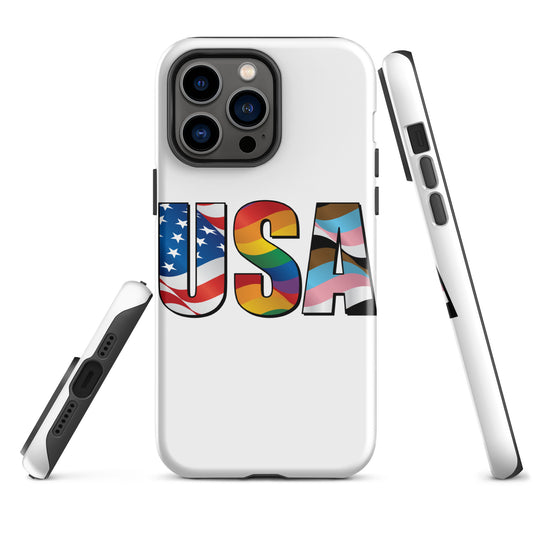 USA Pride - iPhone® Case - Supporting Equal Rights for All Americans Mobile Phone Cases Woke American Apparel iPhone 14 Pro Max  