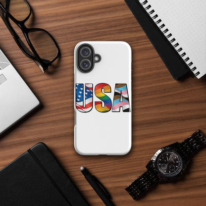 USA Pride - iPhone® Case - Supporting Equal Rights for All Americans Mobile Phone Cases Woke American Apparel iPhone 16 Plus  