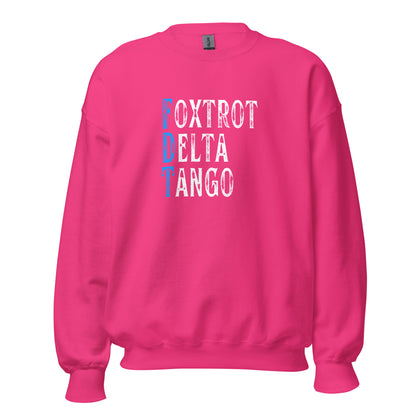 Foxtrot Delta Tango - Unisex Sweatshirt Shirts & Tops Woke American Apparel Heliconia S